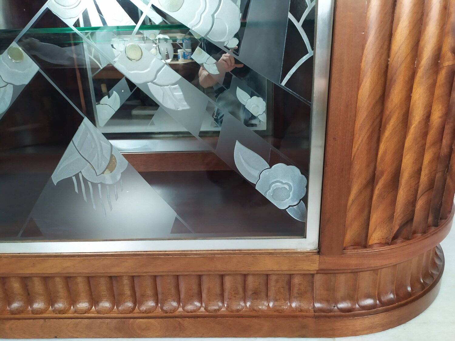 Vitrine argentier art déco, 1930s