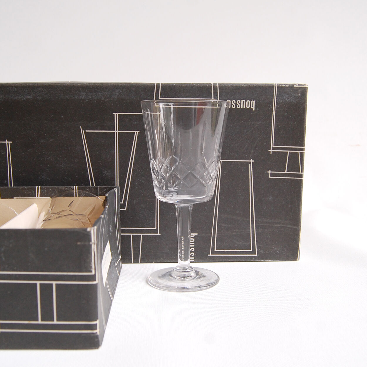 Set of 6 wine glasses - Burgundy - by Zéphir Busine for the Verreries de Boussu 1960s