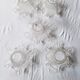 Lot of 5 old days offal in blown and cracked glass