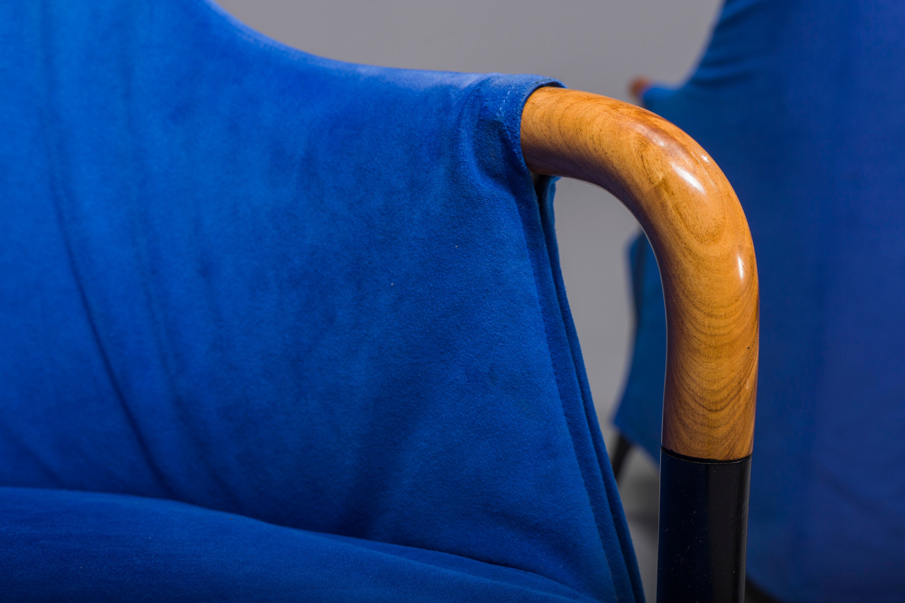 Italian alcantara project Armchairs by Umberto Asnago for Giorgetti/Progetti, 1980s