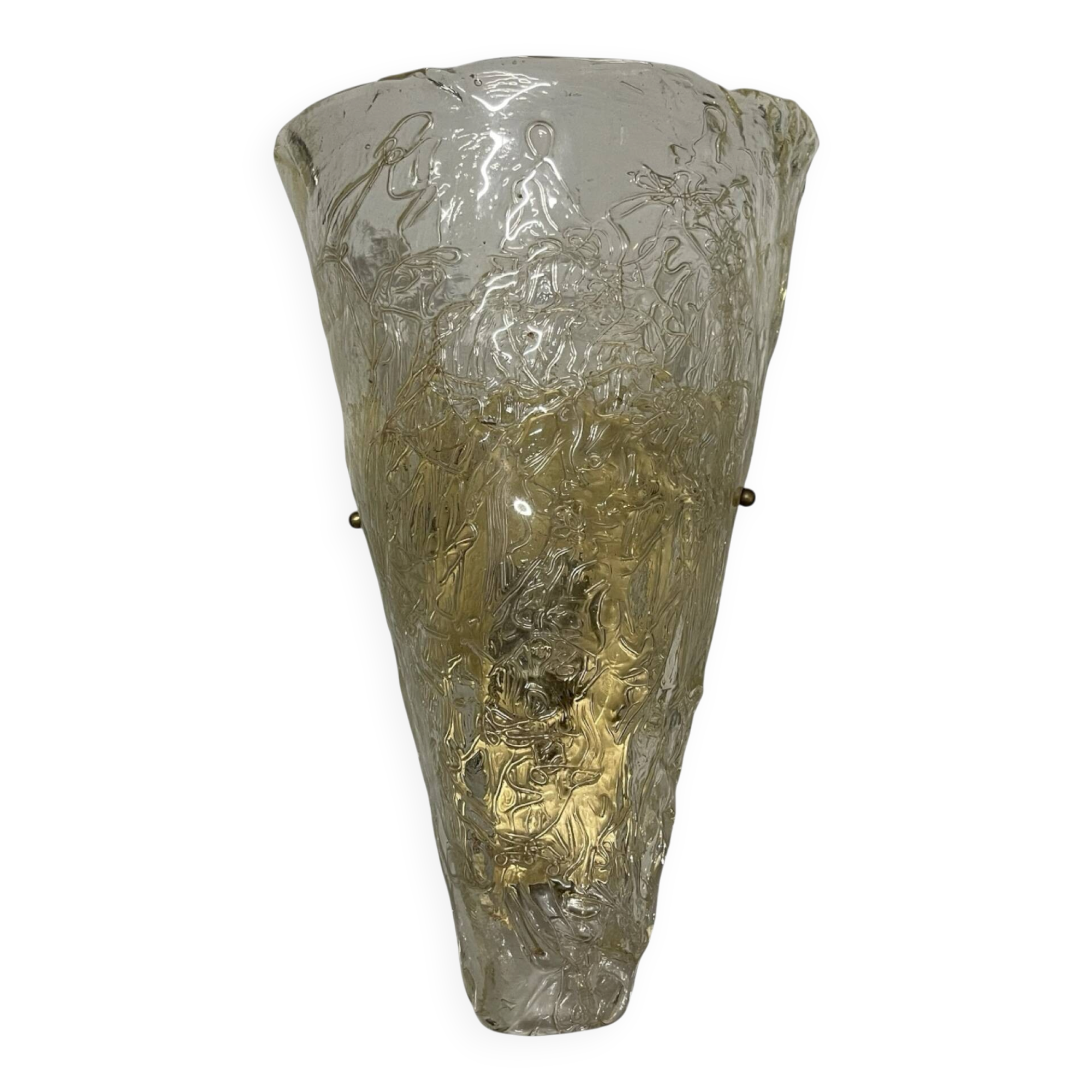 Grand appliqué en verre de Murano en forme de glace