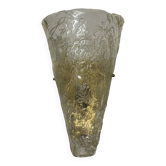 Large Single a Murano Glass Ice Sconce