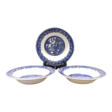 Set of 3 “Willow” cereal bowls from Woods & Sons England