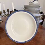 Large Deep Plate 29cm Salad Bowl Limoges Porcelain Blue Gold Betoule Legrand