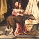 Italian interior scene painting signed F. Bonati 1913
