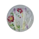 Asparagus plate in slip by st clément art nouveau