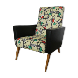 fauteuil en skaï noir
