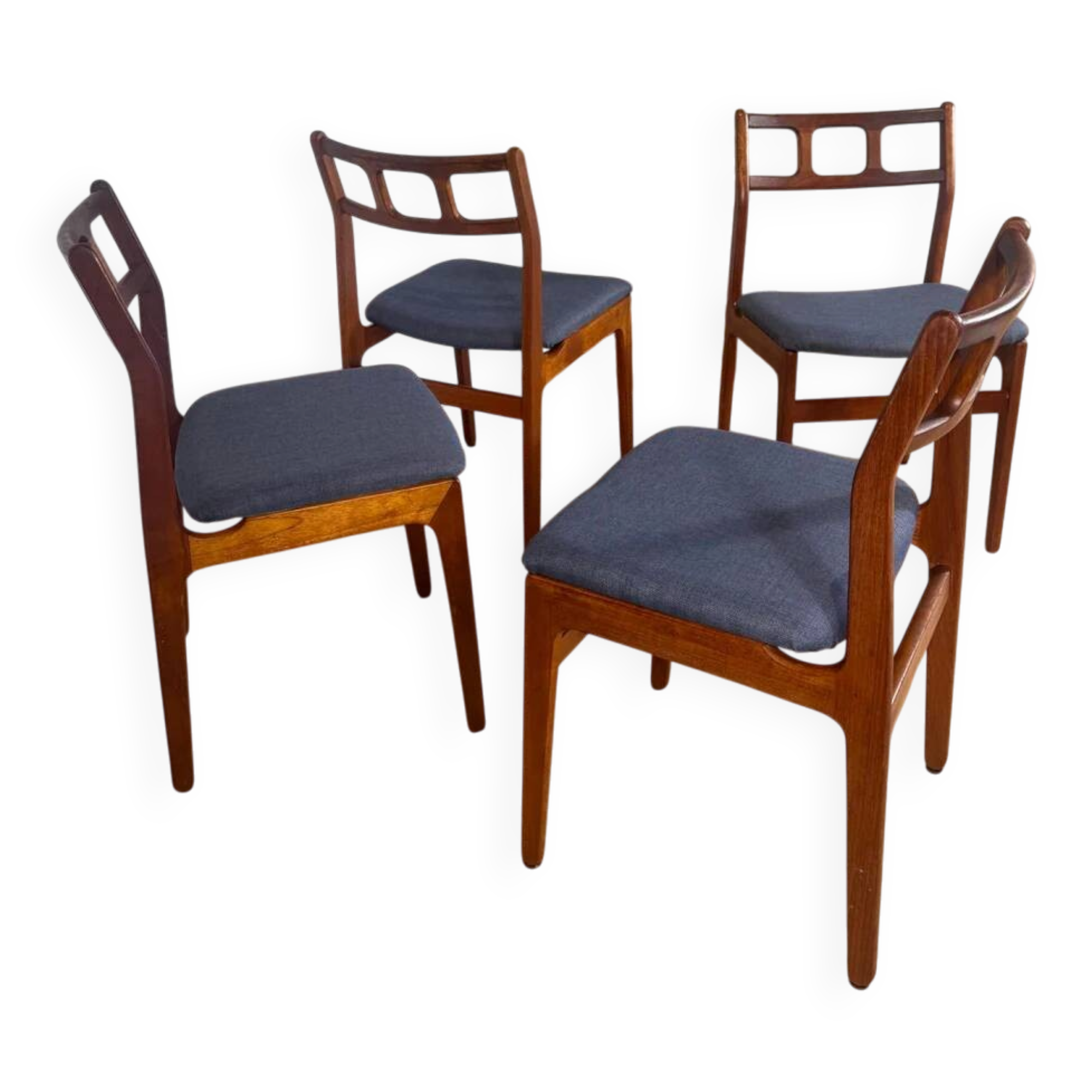 Set of 4 Danish teak dining chairs, 1960s