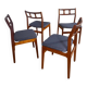 Set of 4 Danish teak dining chairs, 1960s