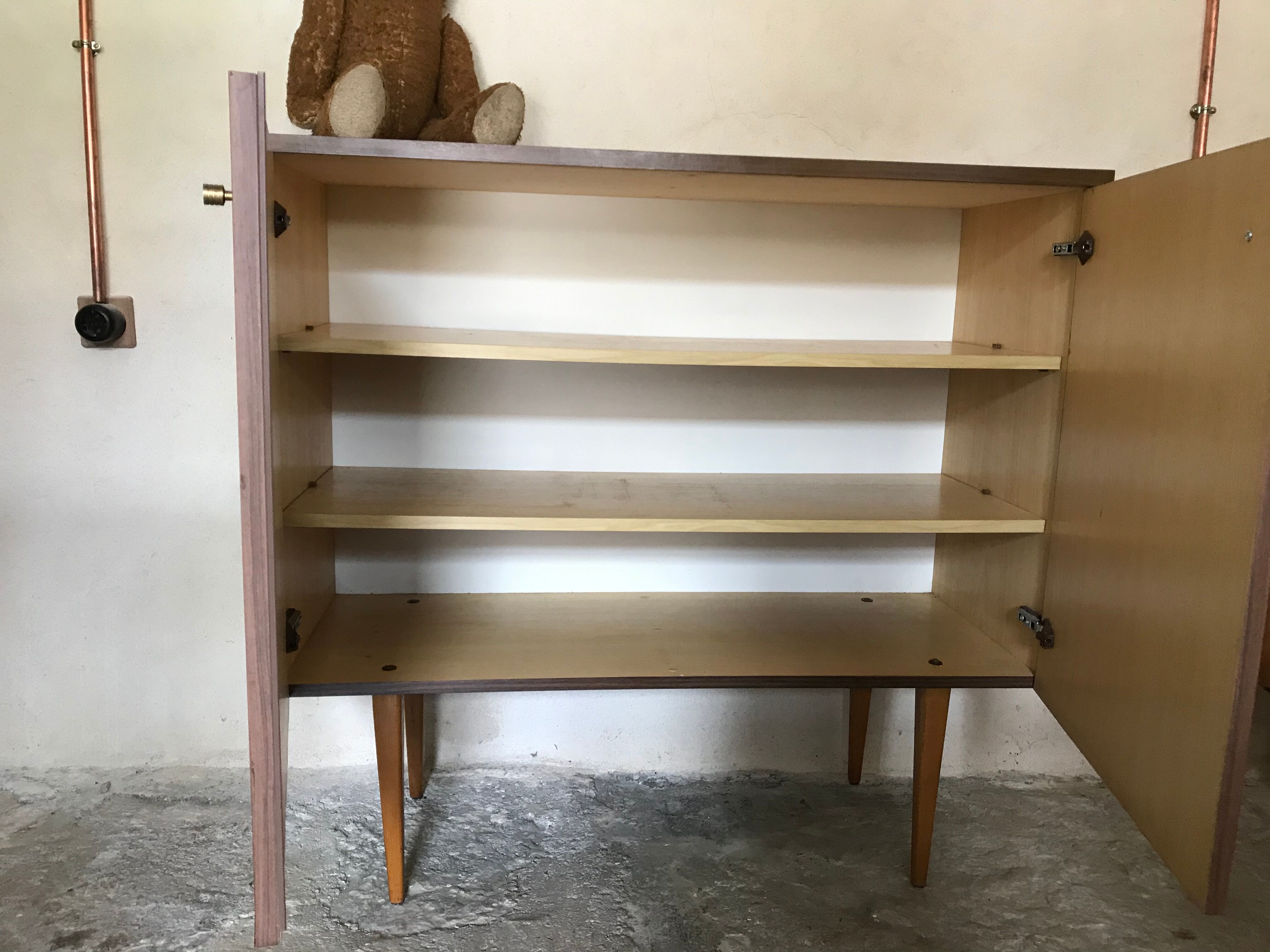 Two-door vintage free-standing buffet