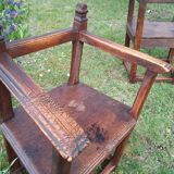 Chaises à bras Renaissance fin 16e debut 17eme siècle