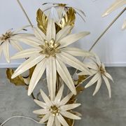 Floor lamp flower metal Design Hans Kögl Scandinavian vintage 5 burners