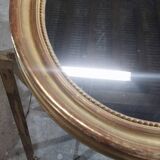 Pediment mirror in gold medallion with gold leaf 1840