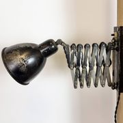 Industrial Black Scissor Wall Lamp, 1950s