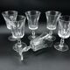 6 bordeaux wine glasses in Baccarat crystal signed Polignac model