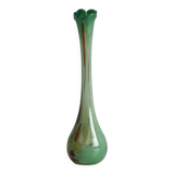 Vase soliflore en verre coloré transparent