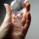 Antique crystal decanter from Nancy, engraved, circa 1920-1930.