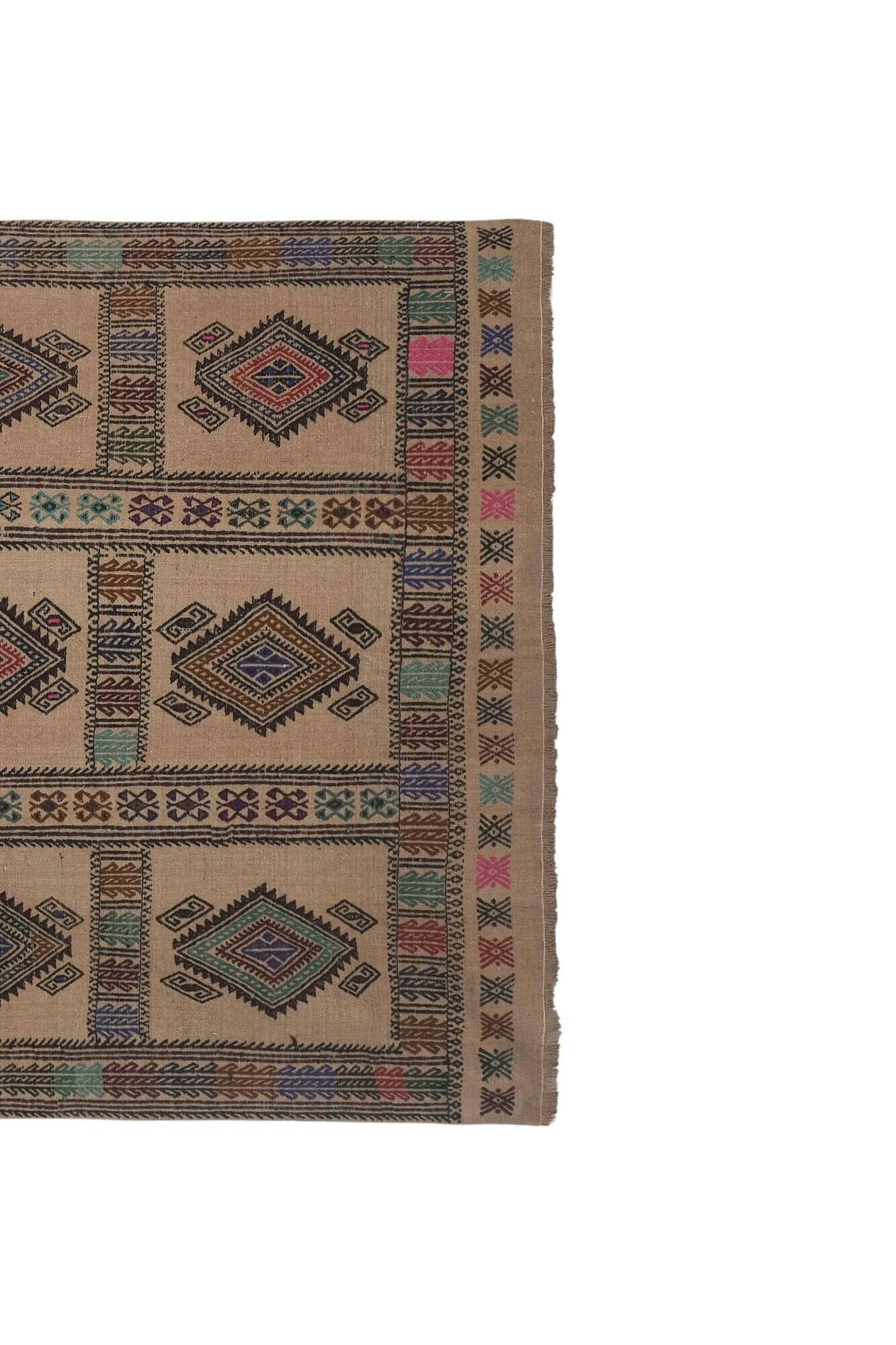 Vintage Turkish kilim, handwoven, 151x221 cm.