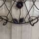 Coat rack in wrought iron art deco patère with decoration of black rose coat rack coat rack
