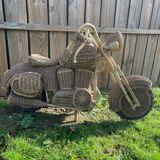 Harley Davidson wicker sculpture