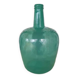 Dame-jeanne en verre bleu-vert