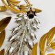 Large Hollywood Regency Palm Leaf Wall Lamp by Hans Kögl