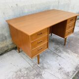 Scandinavian double-sided teak office 60s
