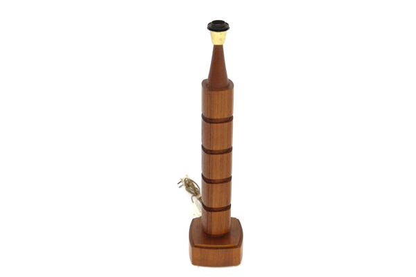Pied de lampe de table scandinave en teck, Swedese, Suède, 1970