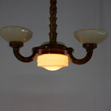 Lustre en bois Art Déco, années 1930