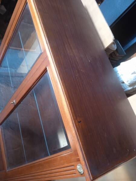 Empire display case 2 wooden doors, 1940/50s