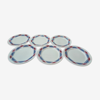 Set of 6 flat plates SER St Helier