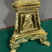 Large floor candelabrum in solid bronze. Height 100 cm.