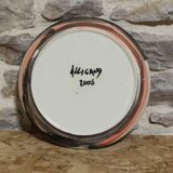 Painted plate signed Alligand