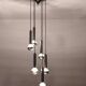 Large mid-century cascade chandelier in chrome