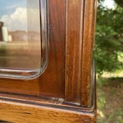 Small 1930s mahogany display cabinet, art deco apothecary cabinet