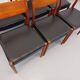 Set of 6 vintage Scandinavian Fristho Franeker chairs in teak and skai from the 60s