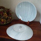 Lot 2 oval plates Salins France Caribbean model