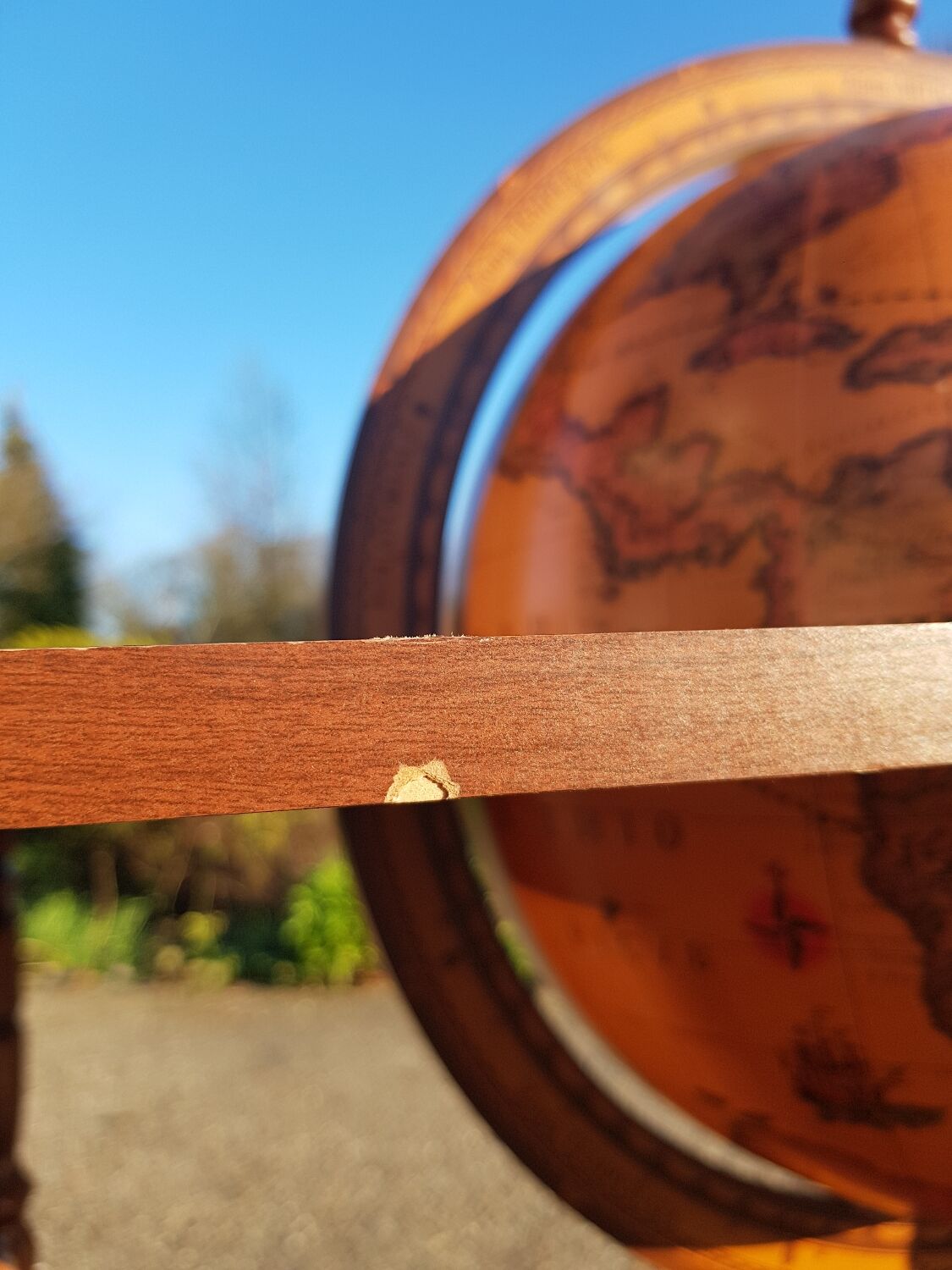 Coffee table bar world map
