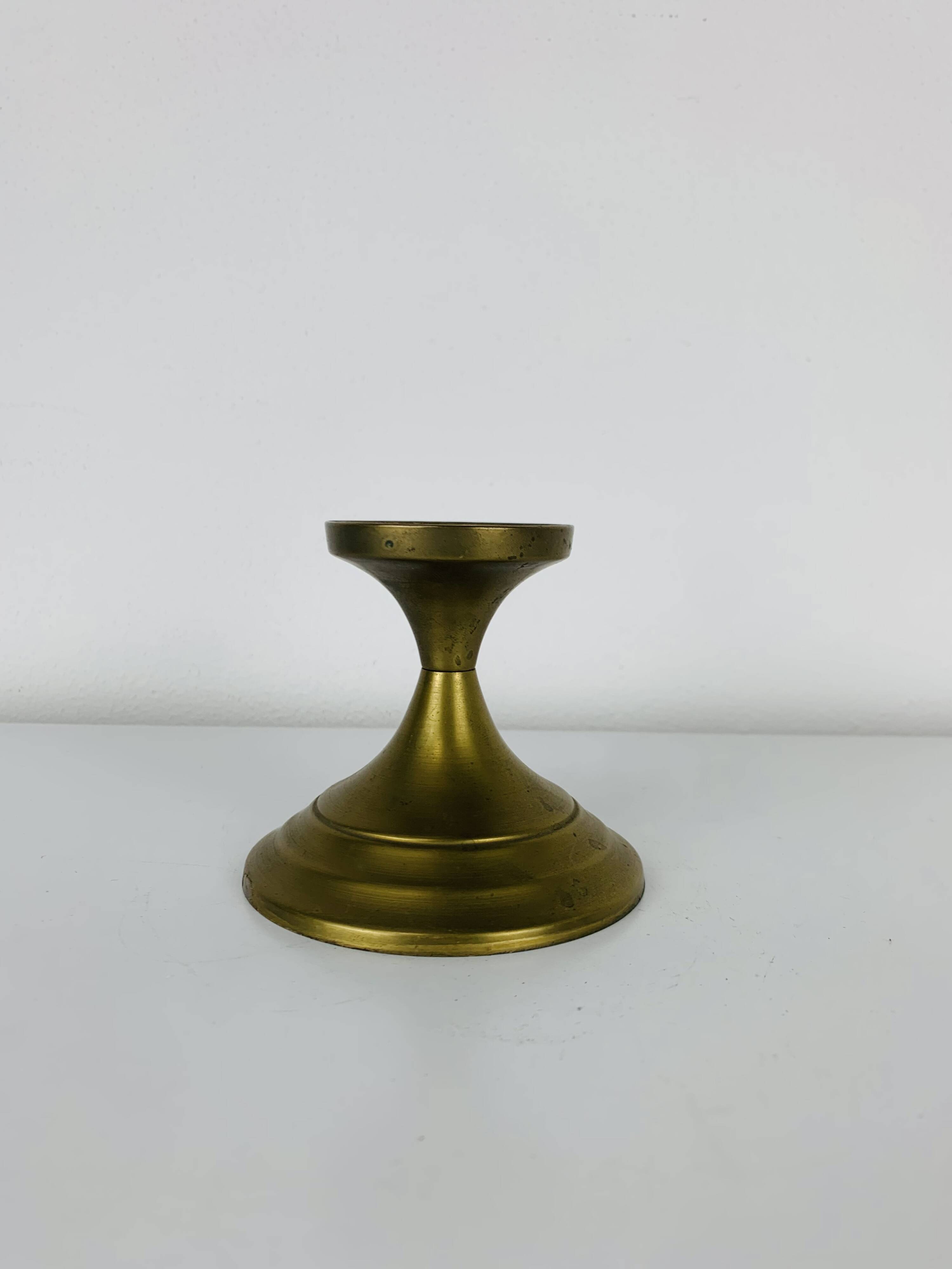 Bougeoir laiton doré vintage
