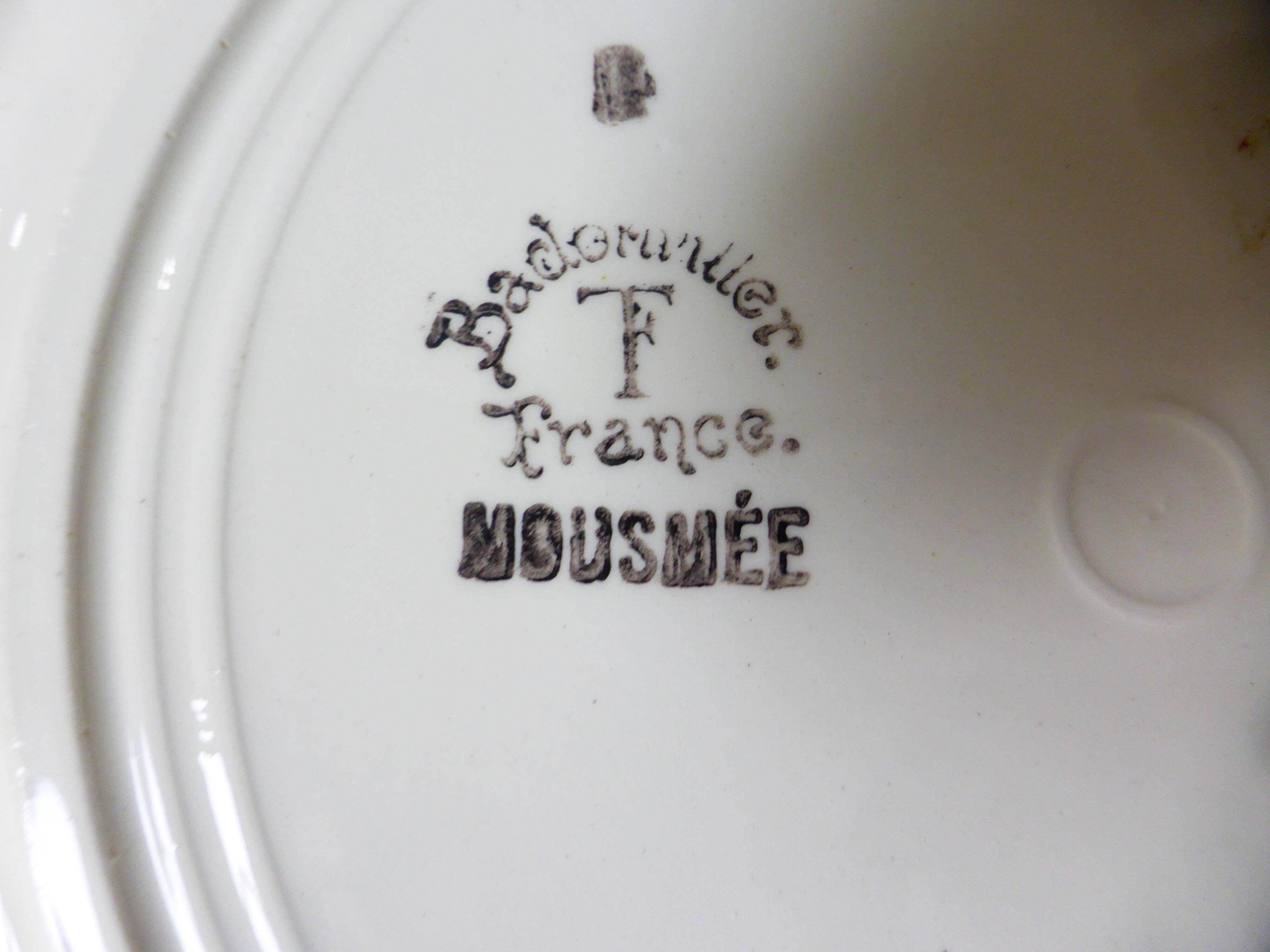 6 flat plates of Badonviller model Mousmee