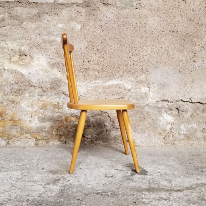 Chair child has bars, renovated beech