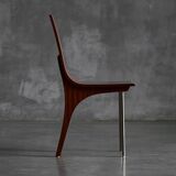 Postmodern Walnut Dining Chairs, Italy, 1980s