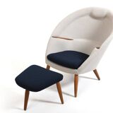 Early ODA Lounge Chair by Arnold Madsen 1950s / New Upholstered