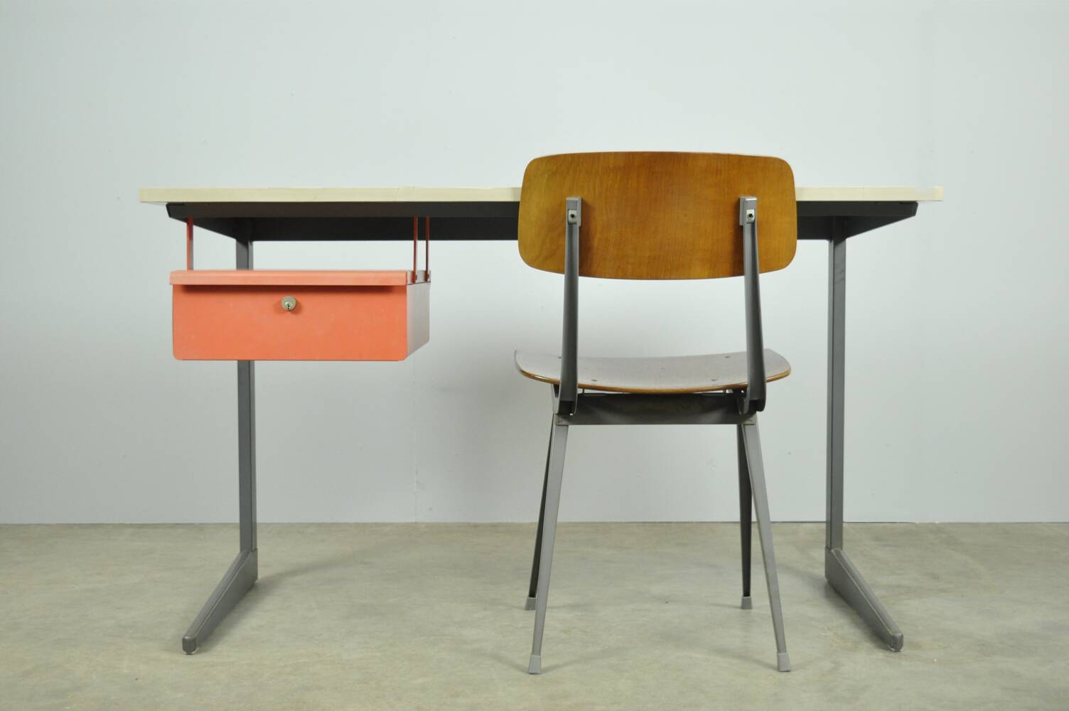 vintage industrial Result desk by Friso Kramer for Ahrend, 1950s Netherlands