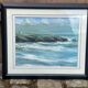Framed oil painting on canvas of a seascape signed by Georges Laporte.