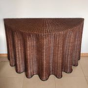 Vintage Console Wicker Trompe-l’Œil  Skirted Ghost Table