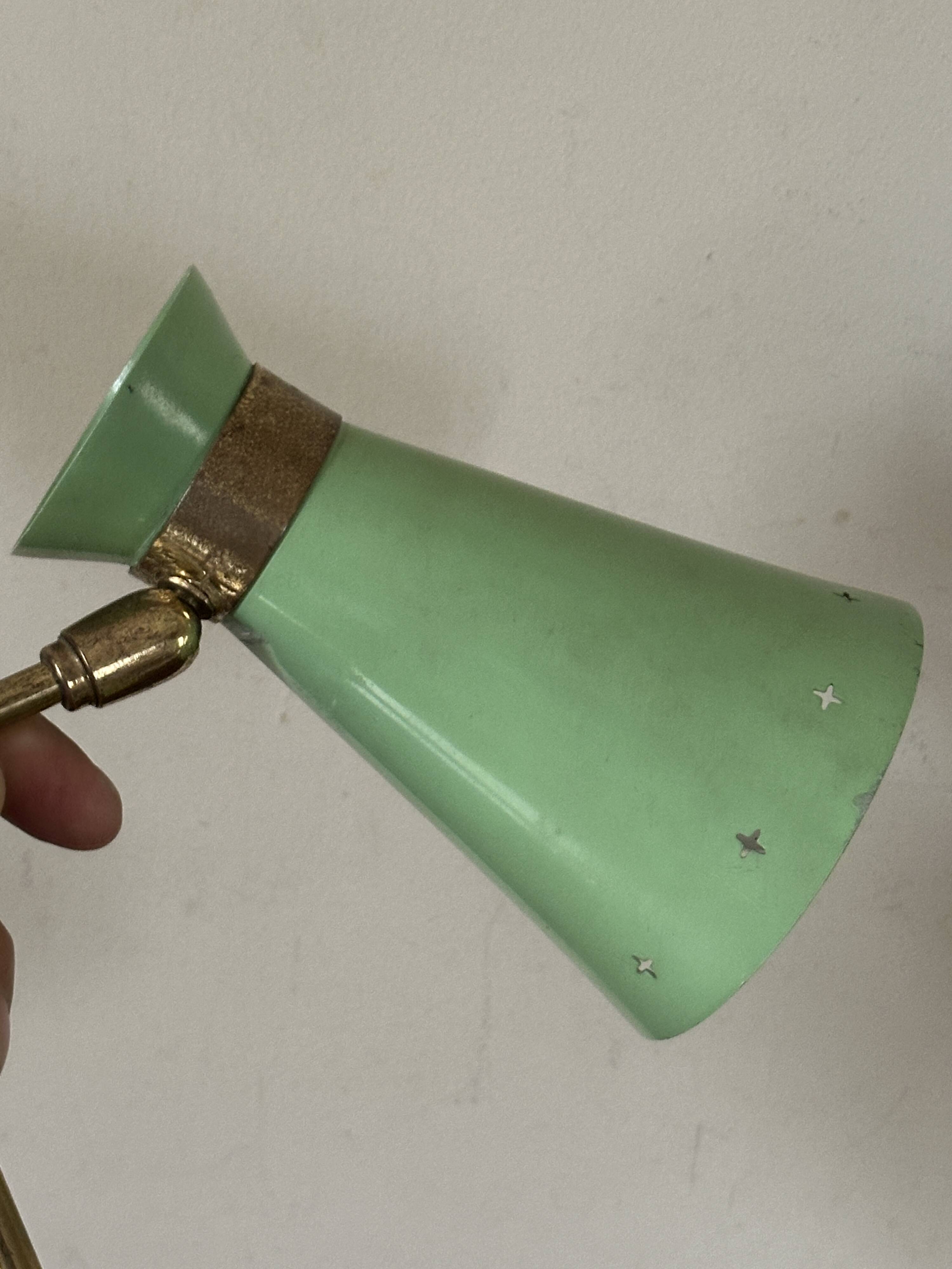 Lampe cocotte diabolo verte design années 60