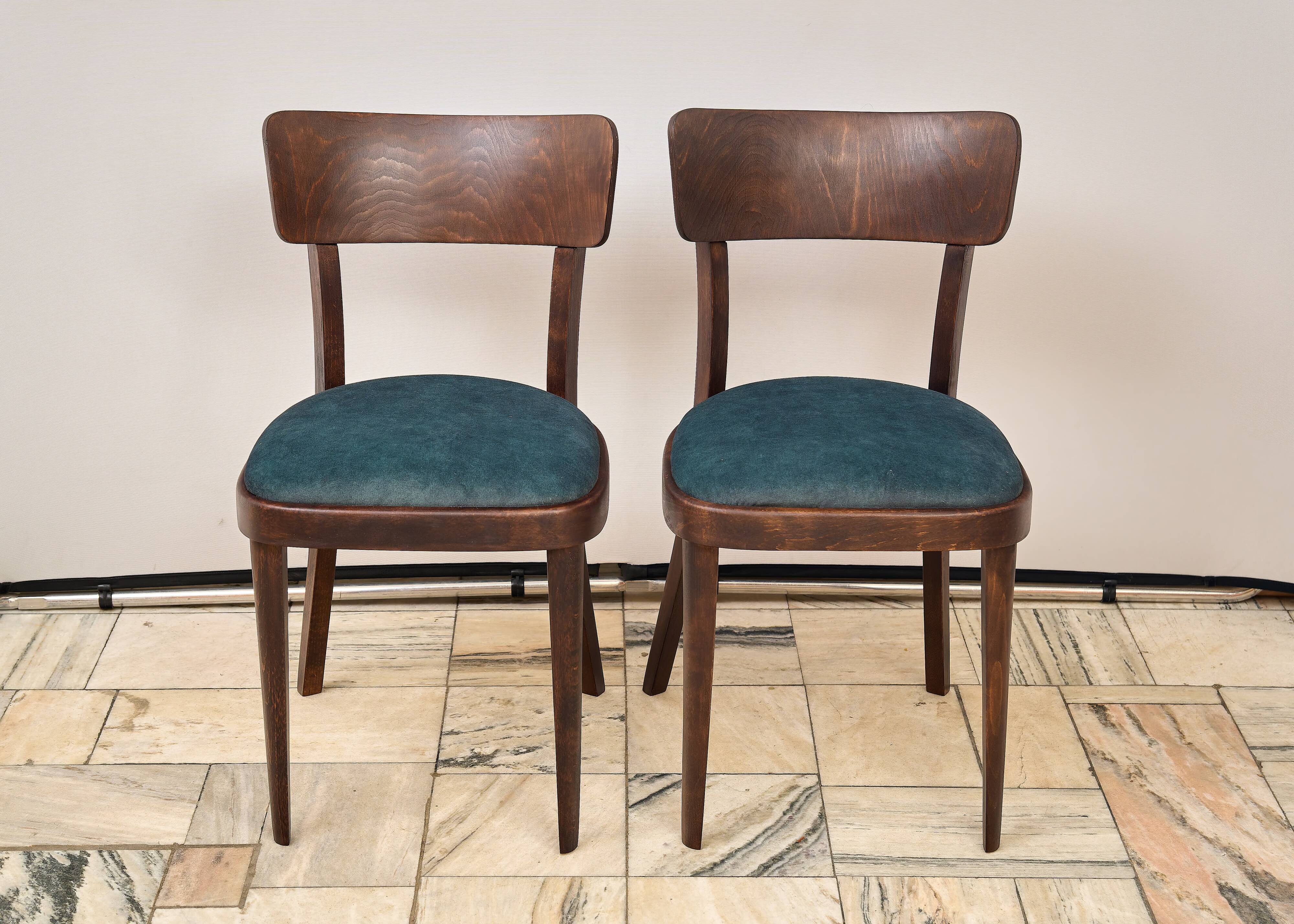 Set of four ton chairs, czechoslovakia, 1960s