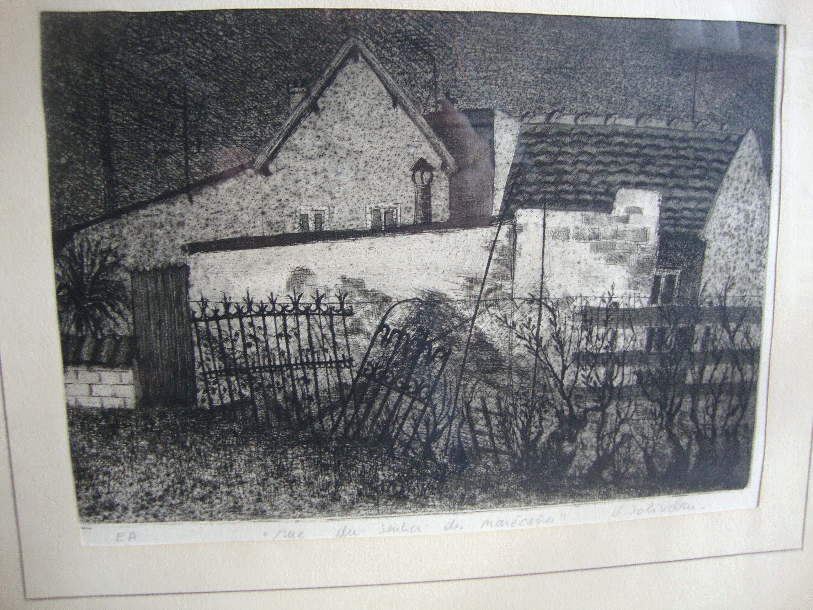 Engraving artist's proof located and signed