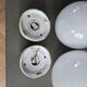 Pair of wall lights / ceiling lights with ceramic bases.
